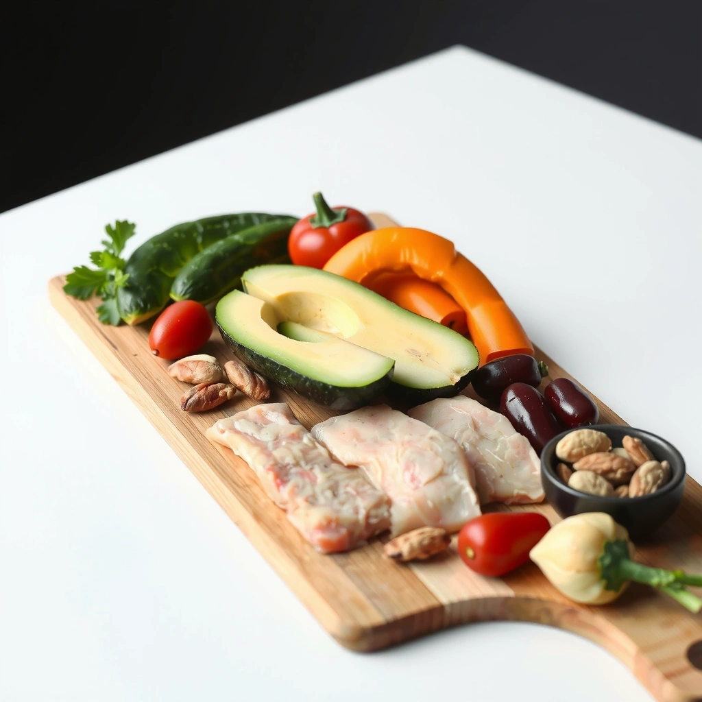 Paleo foods arranged for athletic performance