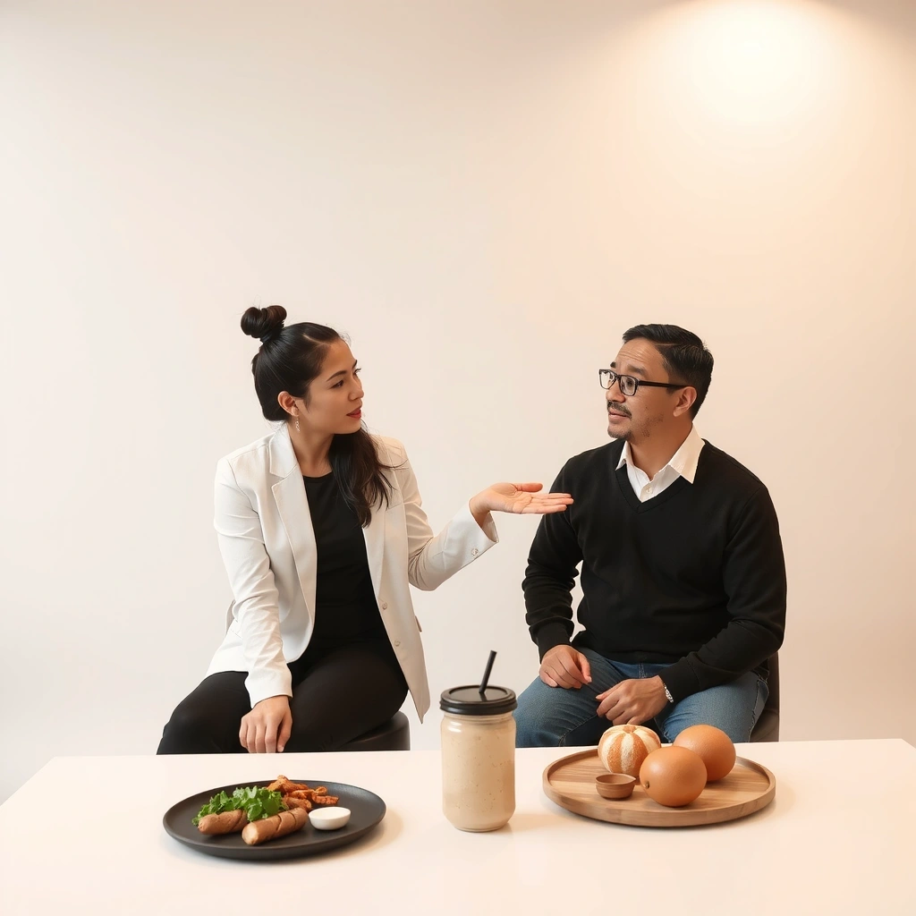 Professional nutritionist consultation session