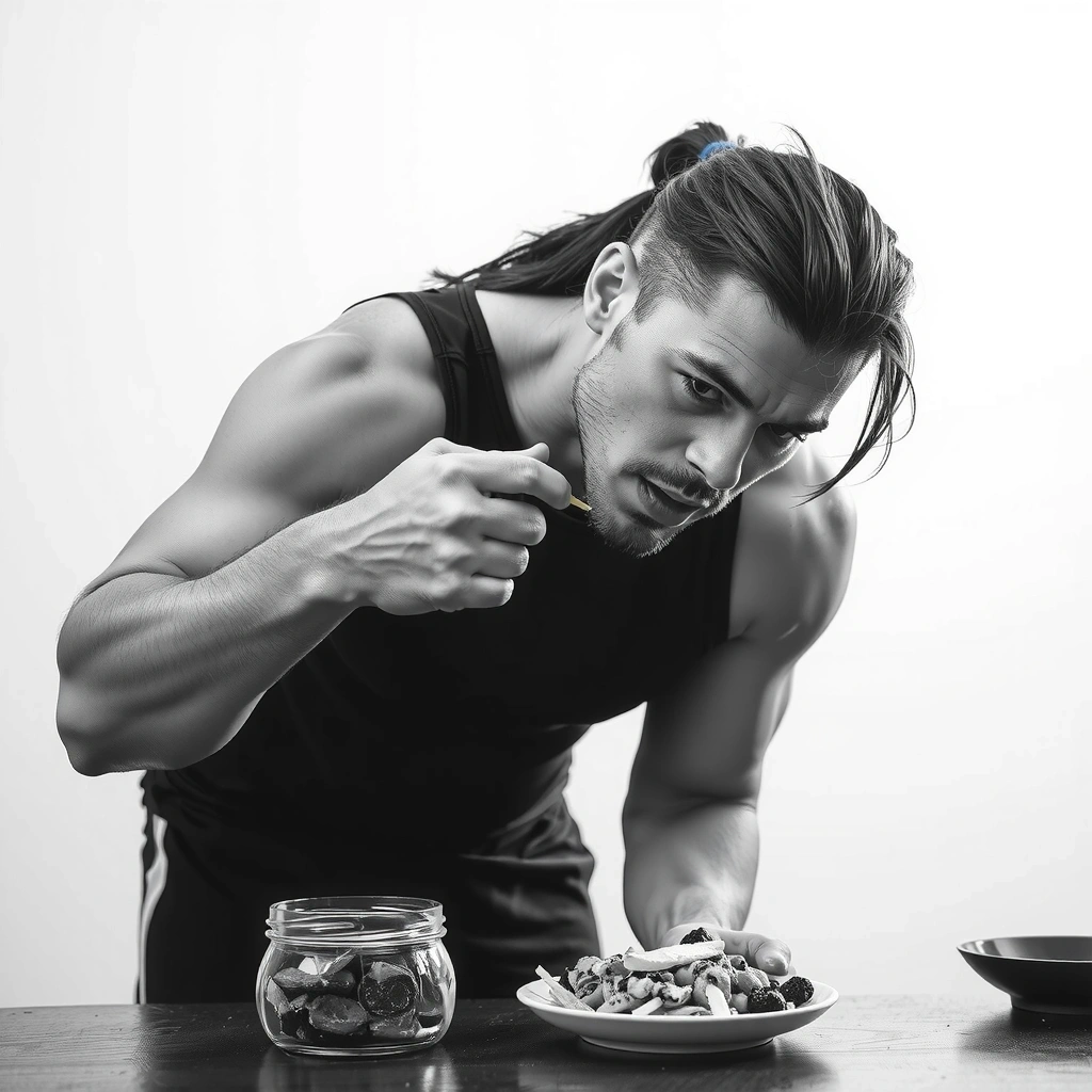 CrossFit athlete with optimized nutrition